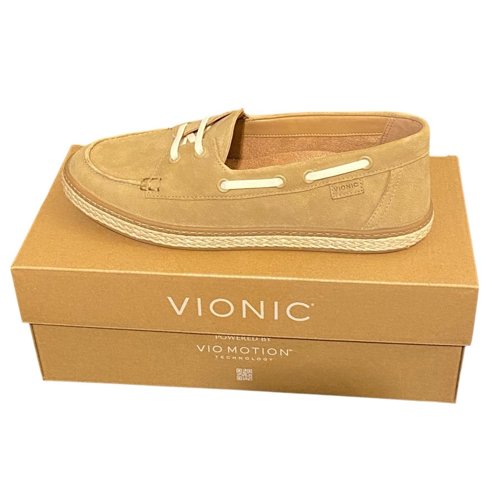 VIONIC Bay Loafer Preppy Tan Boat Shoes - Women’s Size 8 NEW NIB - Picture 7 of 15